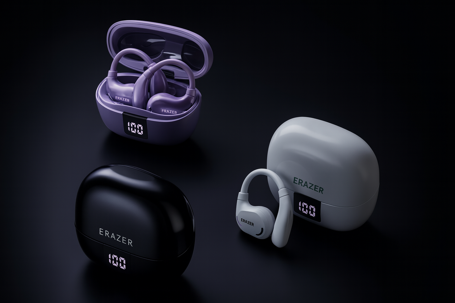 OWS Wireless Bluetooth Earphones HIFI Sound Quality Light-Weight Headphones Built-In Microphone